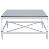 Lindley 2-piece Square Coffee and End Table Set Chrome - 709728-S2