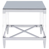Lindley 3-piece Square Coffee and End Table Set Chrome - 709728-S3