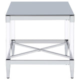 Lindley 3-piece Square Coffee and End Table Set Chrome - 709728-S3