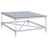 Lindley 3-piece Square Coffee and End Table Set Chrome - 709728-S3
