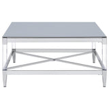 Lindley 3-piece Square Coffee and End Table Set Chrome - 709728-S3