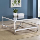 Lindley Square Tempered Mirror Acrylic Coffee Table Chrome - 709728