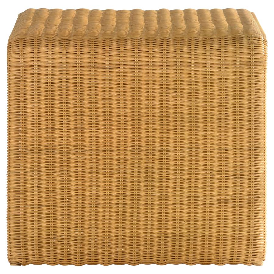 Cahya Square Woven Rattan End Table Natural - 709817