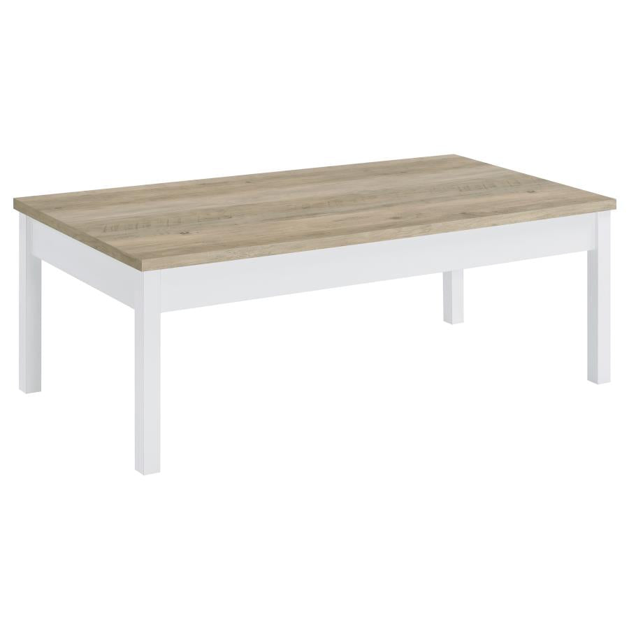 Stacie 3-piece Coffee Table Set Distressed Pine and White - 709950