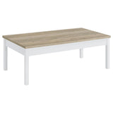 Stacie 3-piece Coffee Table Set Distressed Pine and White - 709950