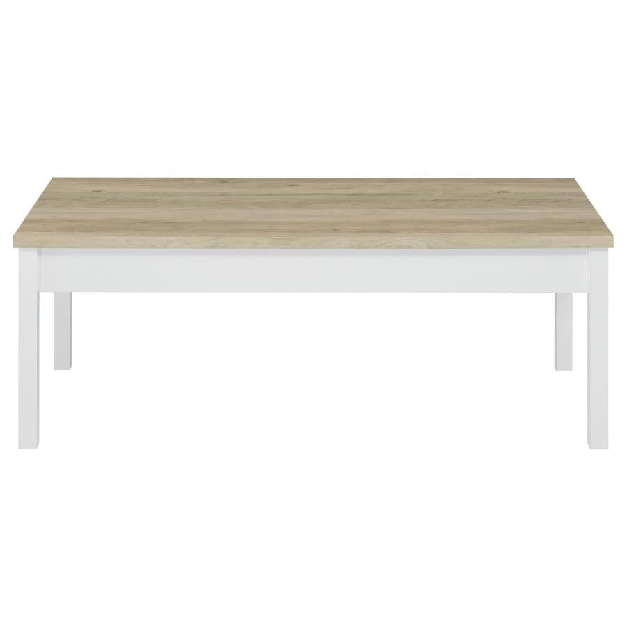 Stacie 3-piece Coffee Table Set Distressed Pine and White - 709950