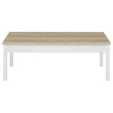 Stacie 3-piece Coffee Table Set Distressed Pine and White - 709950