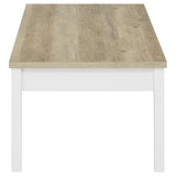 Stacie 3-piece Coffee Table Set Distressed Pine and White - 709950