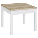 Stacie 3-piece Coffee Table Set Distressed Pine and White - 709950
