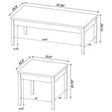 Stacie 3-piece Coffee Table Set Distressed Pine and White - 709950