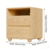 Nightstand With 2 Drawers And Shelves
