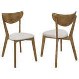 Mid-Century Modern Upholstered Dining Chair (Set of 2)