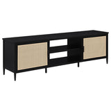 Amherst 2-door 70-inch Metal TV Stand Media Console Black - 710034