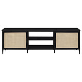 Amherst 2-door 70-inch Metal TV Stand Media Console Black - 710034
