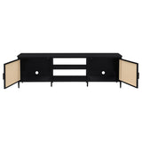 Amherst 2-door 70-inch Metal TV Stand Media Console Black - 710034