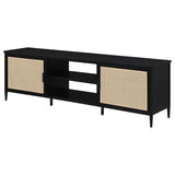 Amherst 2-door 70-inch Metal TV Stand Media Console Black - 710034