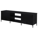 Amherst 2-door 70-inch Metal TV Stand Media Console Black - 710034