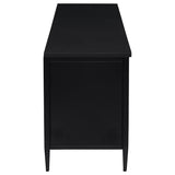 Amherst 2-door 70-inch Metal TV Stand Media Console Black - 710034