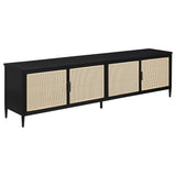 Amherst 4-door 78-inch Metal TV Stand Media Console Black - 710035