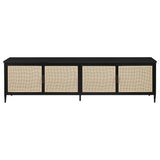 Amherst 4-door 78-inch Metal TV Stand Media Console Black - 710035