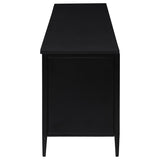 Amherst 4-door 78-inch Metal TV Stand Media Console Black - 710035