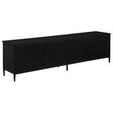 Amherst 4-door 78-inch Metal TV Stand Media Console Black - 710035