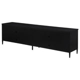 Amherst 4-door 78-inch Metal TV Stand Media Console Black - 710035