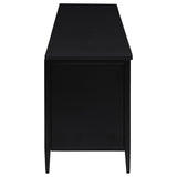 Amherst 4-door 78-inch Metal TV Stand Media Console Black - 710035