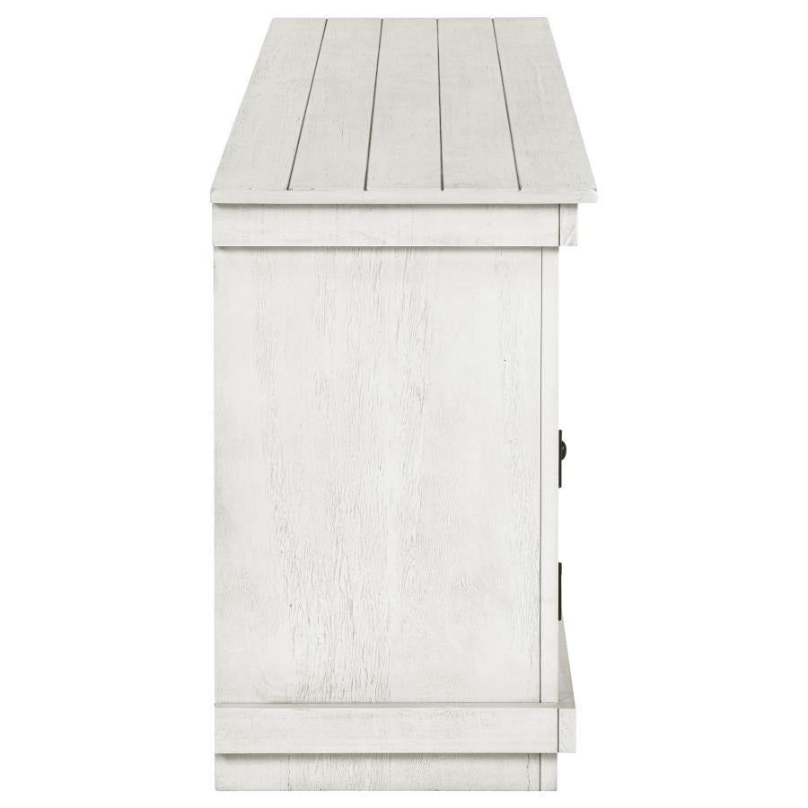Payne 60-inch TV Stand Media Console Distressed White - 710052