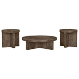 Kinkaid 3-piece Solid Wood Coffee and End Table Set Brown - 710138-S3