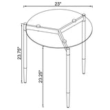 Rosalie Round Smoked Glass Top End Table Grey - 710167