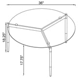Rosalie Round Smoked Glass Top Coffee Table Grey - 710168