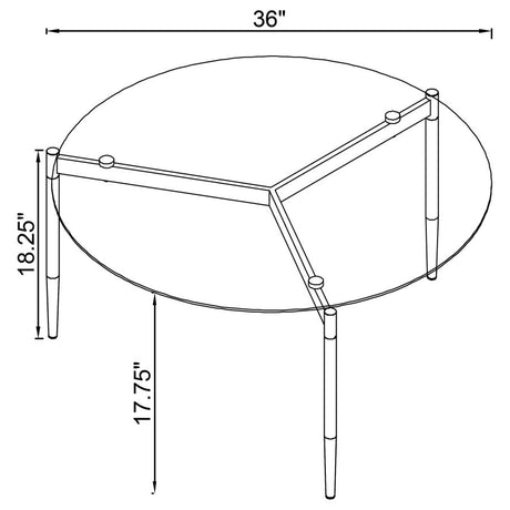 Rosalie Round Smoked Glass Top Coffee Table Grey - 710168