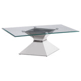 Jenny 3-piece Rectangular Coffee and End Table Set Chrome - 710208-S3