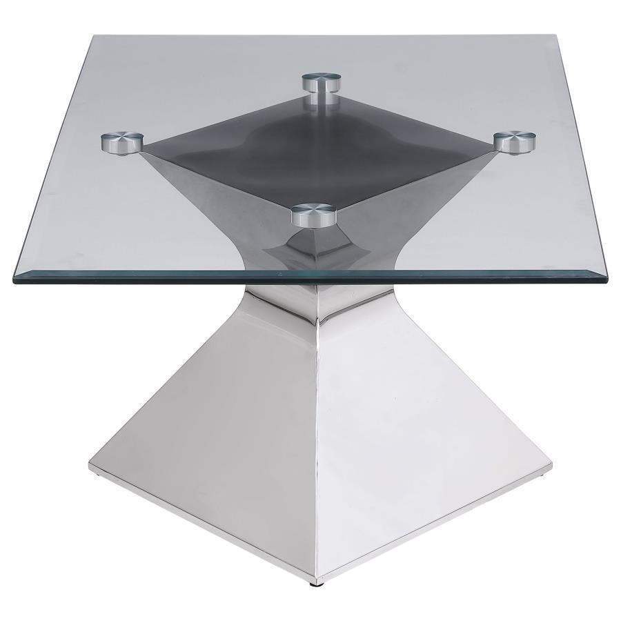 Jenny 3-piece Rectangular Coffee and End Table Set Chrome - 710208-S3