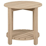 Fowler 1-shelf Round Engineered Wood Side End Table Natural - 710287