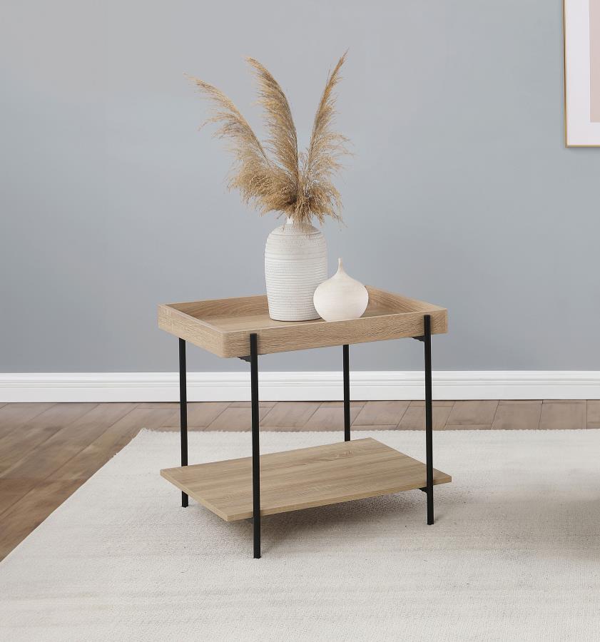 Fallon Square Engineered Wood End Table Light Brown - 710307