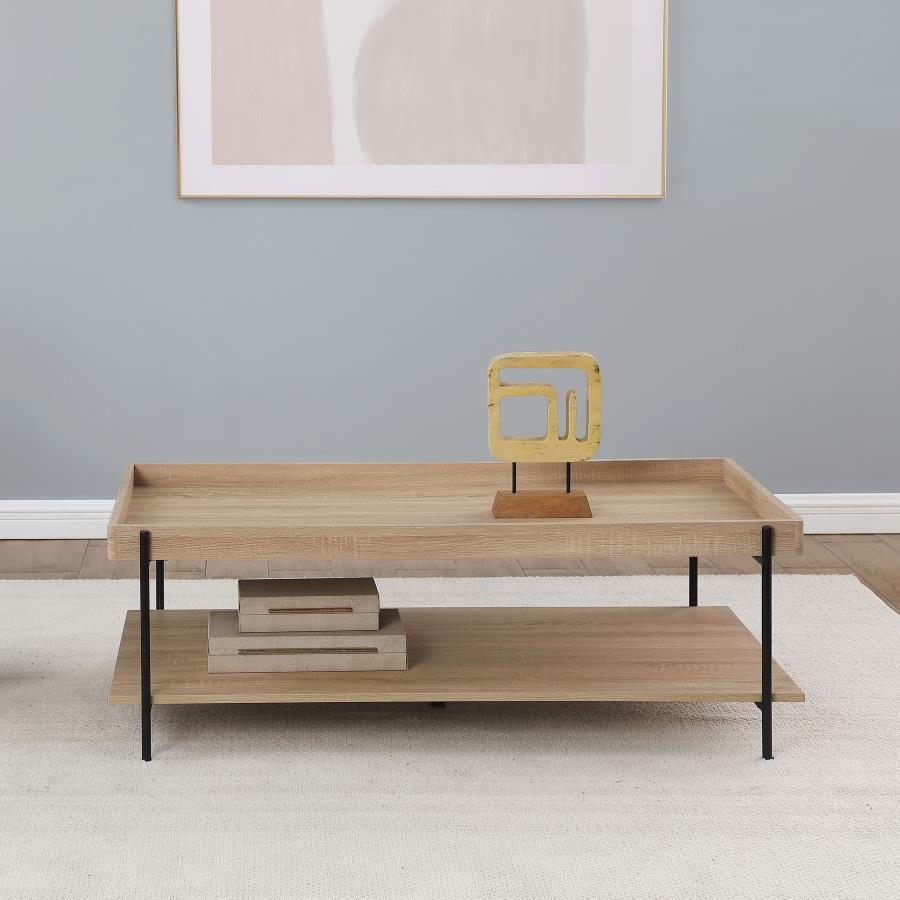 Fallon Rectangular Engineered Wood Coffee Table Light Brown - 710308