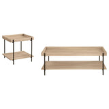 Fallon 2-piece Rectangular Coffee and End Table Set Natural - 710308-S2