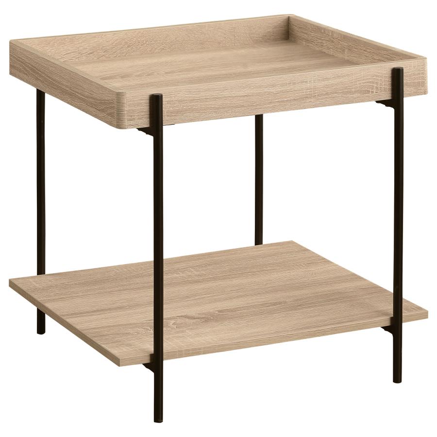 Fallon 2-piece Rectangular Coffee and End Table Set Natural - 710308-S2