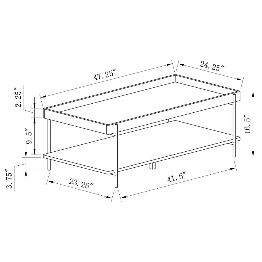 Fallon 2-piece Rectangular Coffee and End Table Set Natural - 710308-S2