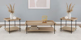 Fallon 3-piece Rectangular Coffee and End Table Set Natural - 710308-S3