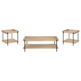 Fallon 3-piece Rectangular Coffee and End Table Set Natural - 710308-S3