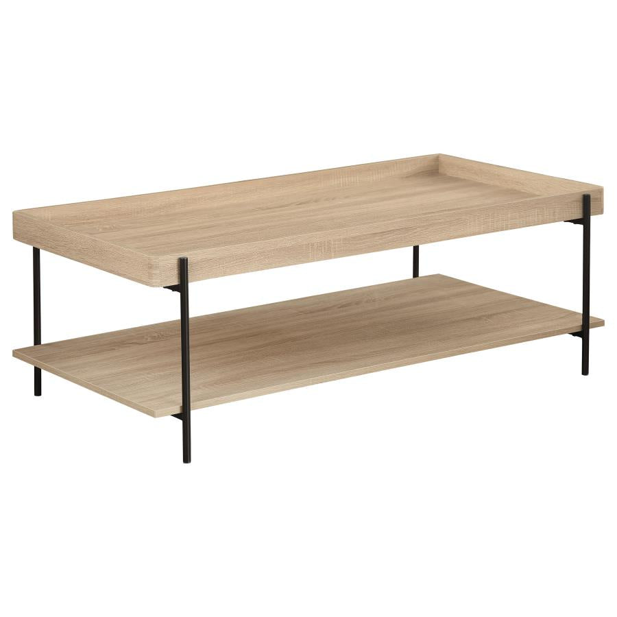 Fallon 3-piece Rectangular Coffee and End Table Set Natural - 710308-S3