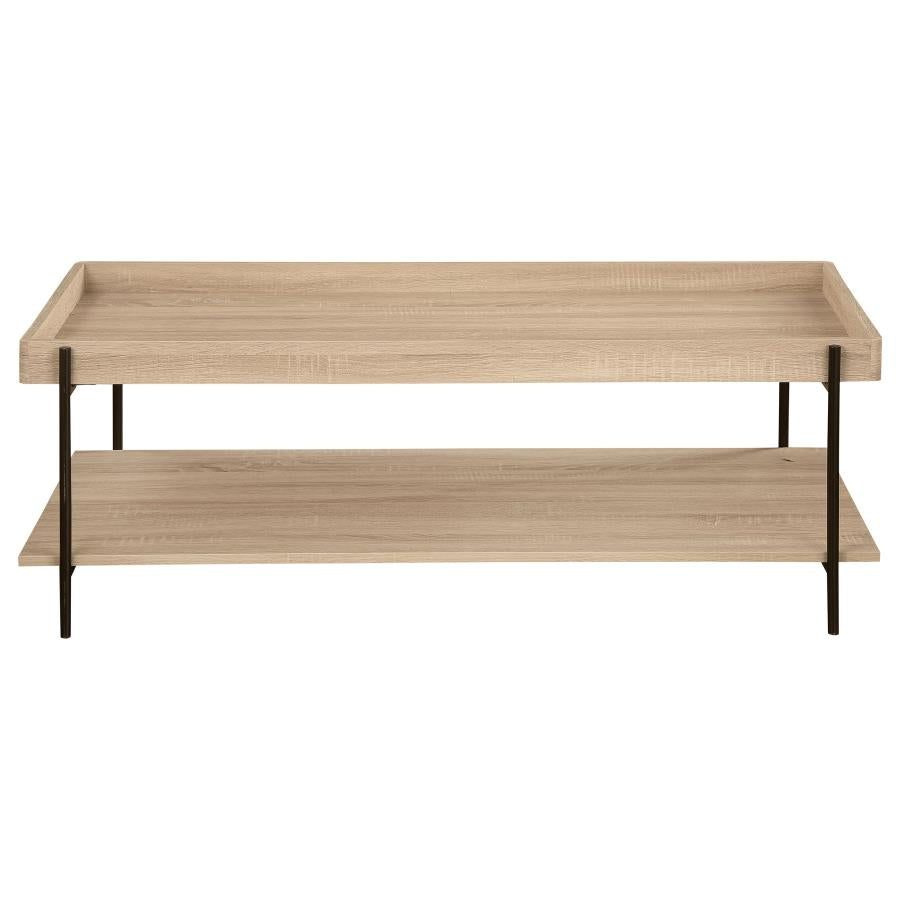Fallon 3-piece Rectangular Coffee and End Table Set Natural - 710308-S3