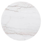 Jason Round Marble Top Side End Table White and Charcoal - 710417