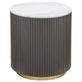 Jason 2-piece Round Marble Coffee and End Table Set White - 710418-S2