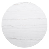 Jason Round Marble Top Coffee Table White and Charcoal - 710418