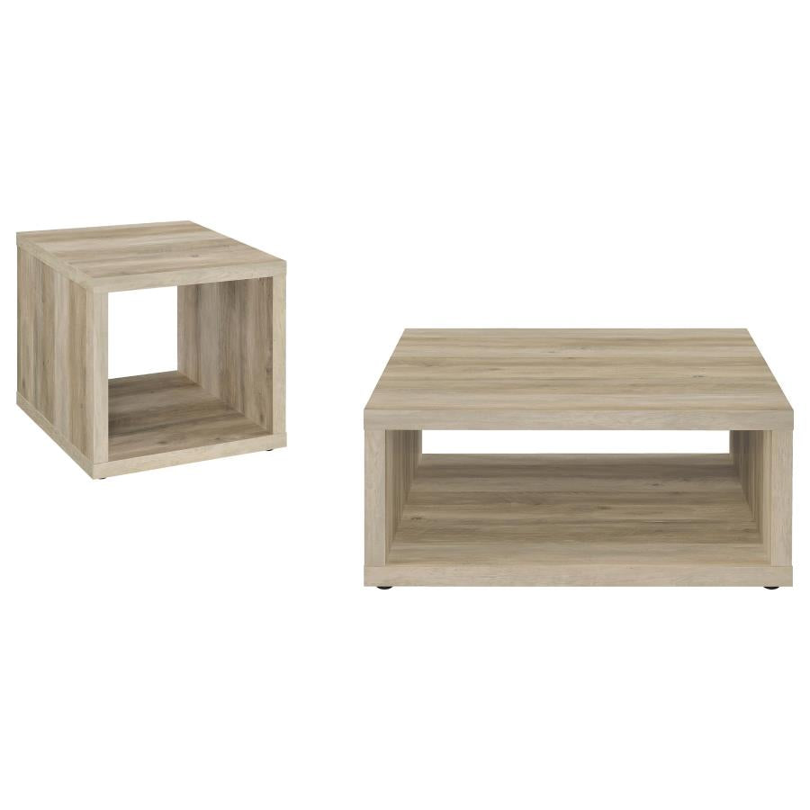 Frisco 2-piece Coffee and End Table Set Distressed Pine - 710518-S2