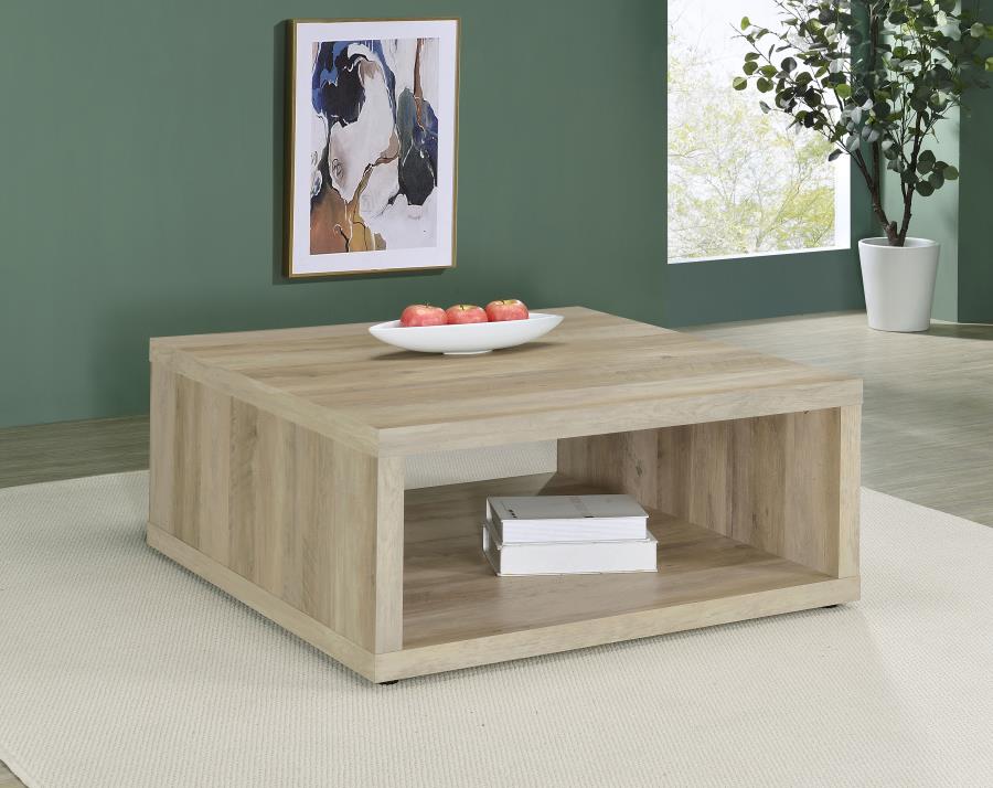 Frisco Square Engineered Wood Coffee Table Distressed Pine - 710518